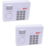 2X Haus Wohnmobil Alarmanlage Batterie Bewegungsmelder Zahlencode Hausalarm Einbruchsschutz Alarm
