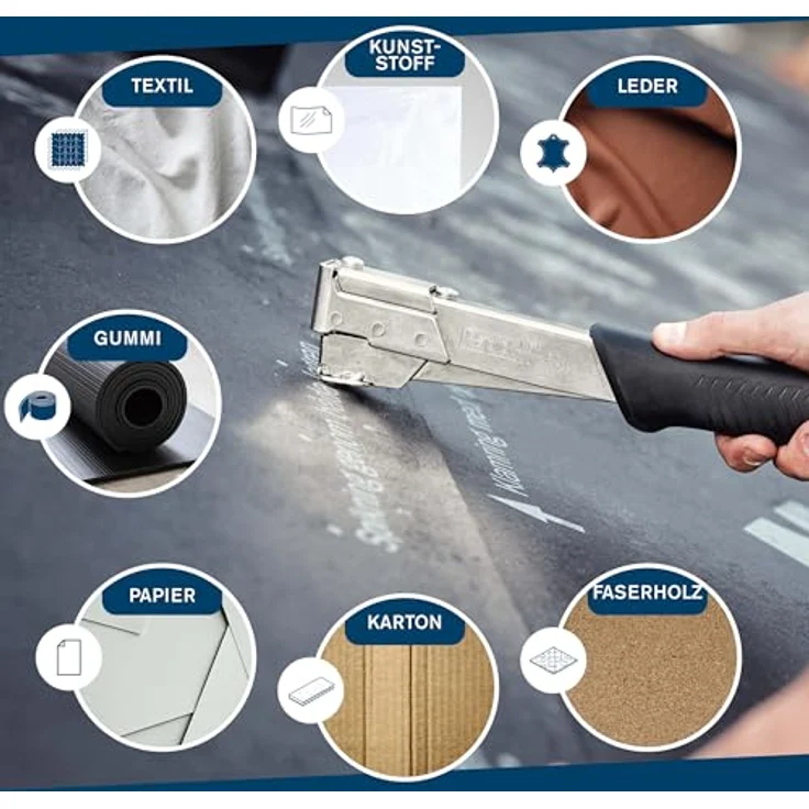 Rapid R311 Hammertacker, Profi Schlagtacker Typ 140 für Flachdrahtklammern 6-12mm, robuster Ganzstahl mit ergonomischem Griff – Bild 6