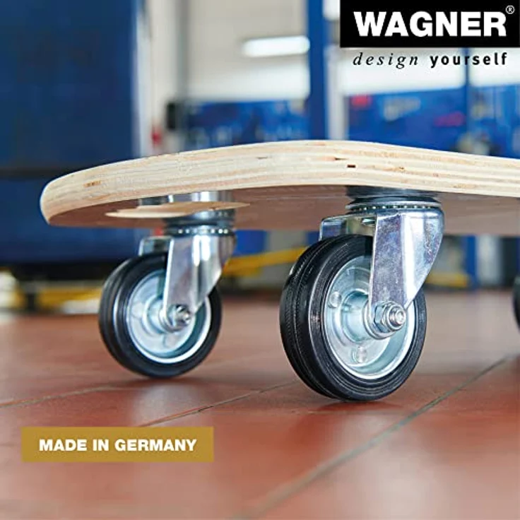 Wagner System MM 1312, Transportwagen mit rutschfester MaxiGrip-Beschichtung, Tragfähigkeit 300 kg, Birken-Multiplex, 290 x 575 mm – Bild 4