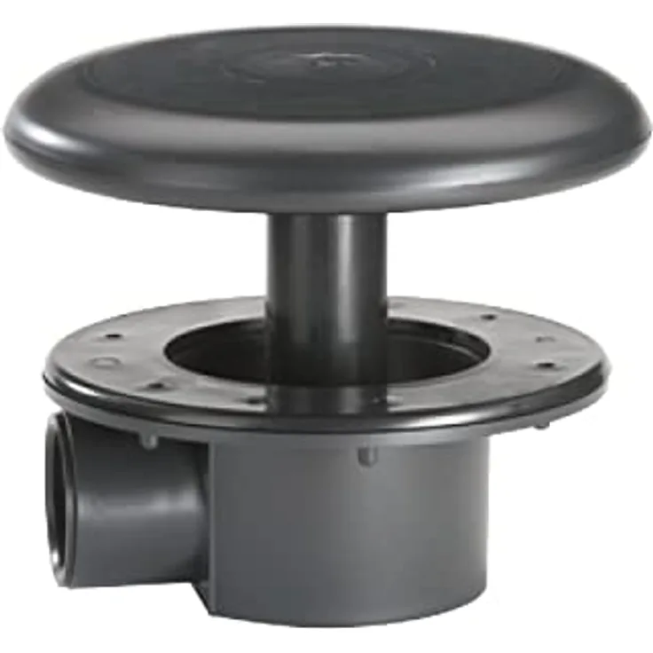 FIAP BottomDrain ACTIVE 50, Bodenablauf mit Kammer und Bogen, schweres Modell aus ABS Kunststoff, Folienflansch, innere Klebeverbindung Ø 50 mm