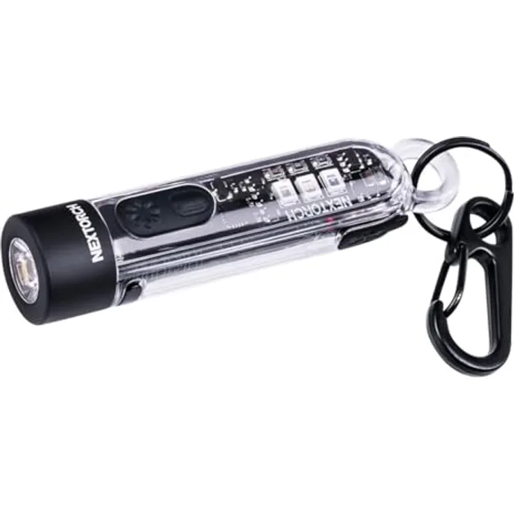 Nextorch K40, Taschenlampe LED-Schlüsselanhänger, 700 Lumen mit Strobe und 365nm UV, spritzwassergeschützt, 73 mm