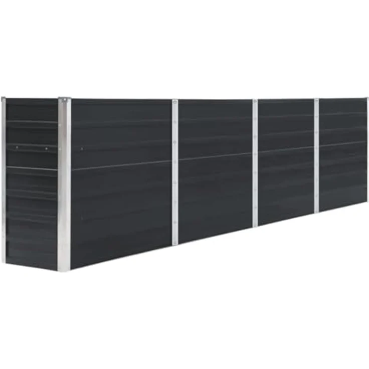 vidaXL Hochbeet 320 x 40 x 77 cm Verzinkter Stahl Anthrazit – Bild 2