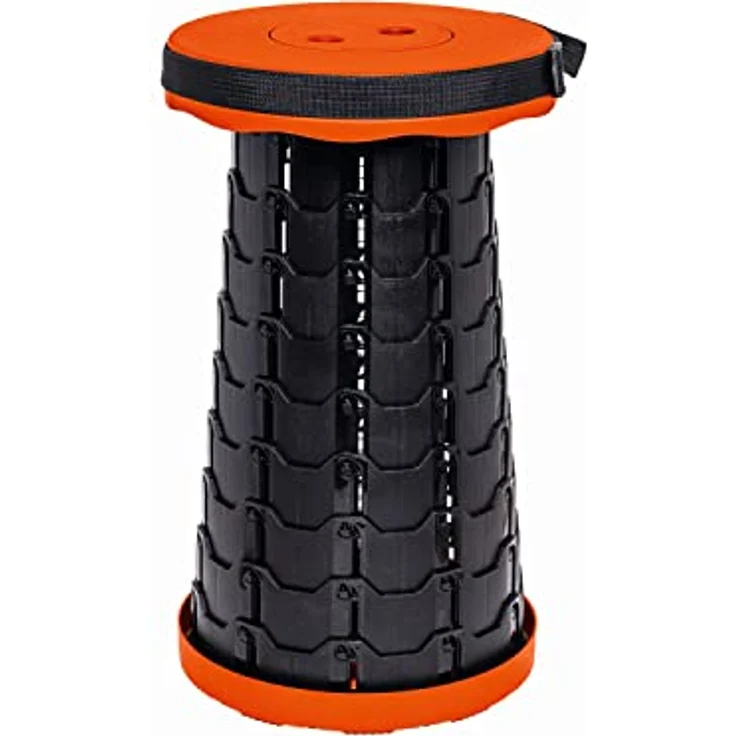 AVit AV00010 Zusammenklappbarer Teleskop-Hocker | Höhenverstellbar 6-46 cm | Tragbar bis 200 kg | Rutschfester Boden | Ideal für Handwerker – Bild 3