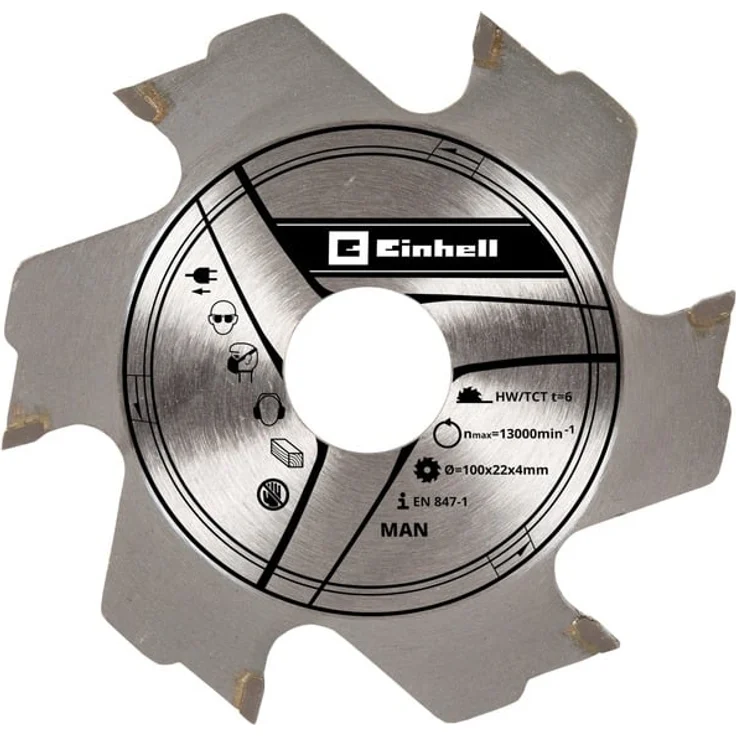 Einhell Flachdübelfräsen-Zubehör Fräserblatt 100x22x4 mm 6Z. - Preisvergleich – Bild 1