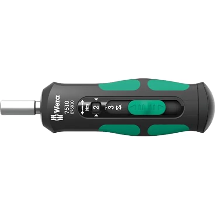Wera 05075810001 7510 Kraftform Safe-Torque Speed Drehmomentschraubendreher, 1-3 Nm, 1/4" x 1,0 Nm x 1,5 Nm x 2,0 Nm x 2,5 Nm x 3,0 Nm x 147,5 mm