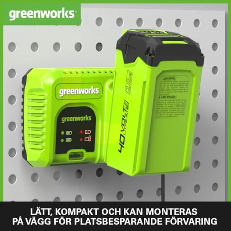 Greenworks Rapid Oplader 40V 5AH, Ladegerät für Greenworks 40V Batterien mit schnellem Ladevorgang und LED-Anzeige – Bild 7