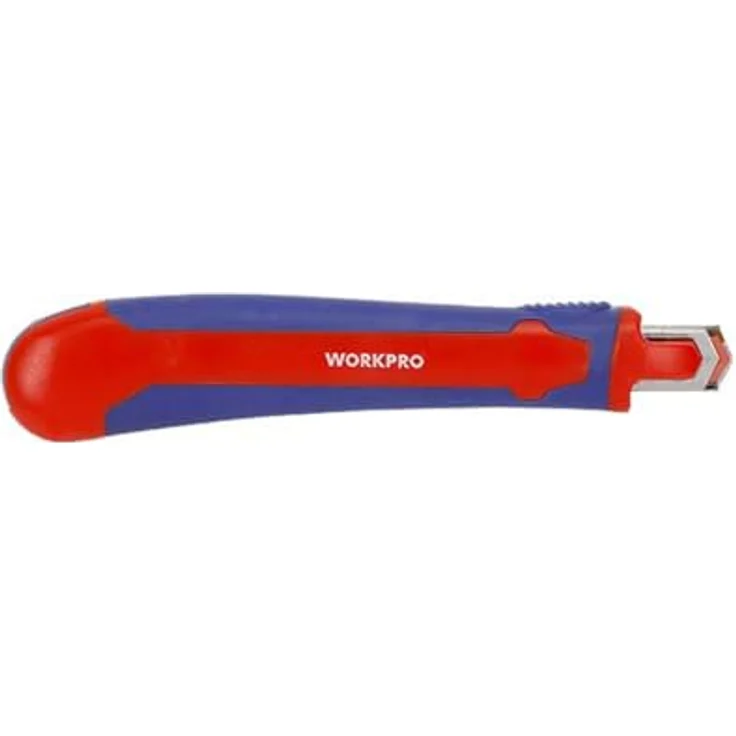 WorkPro WP212010, 9 mm Cuttermesser mit automatische Sicherheitsverriegelung und 3 selbstladenden Klingen – Bild 2