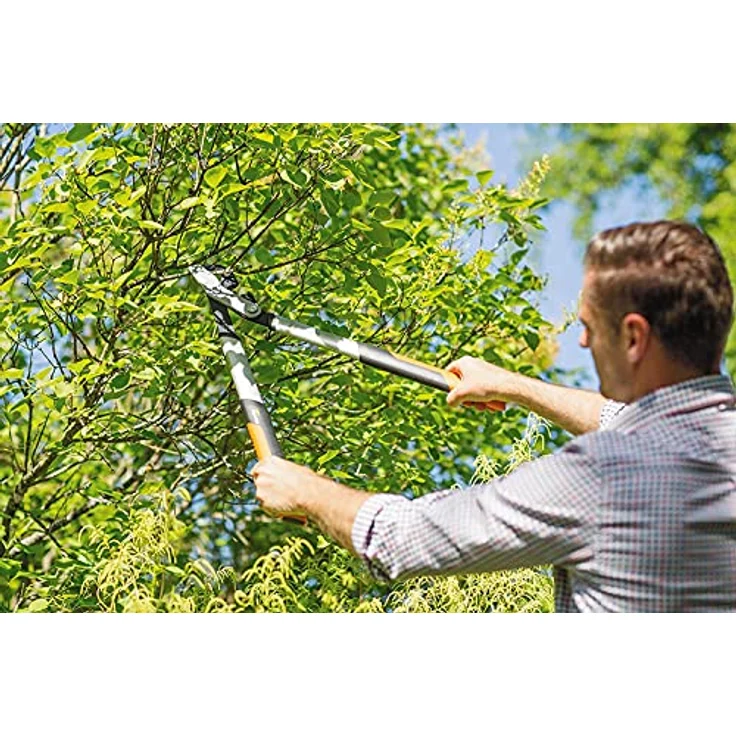 Fiskars PowerGear X Bypass-Getriebeastschere für frisches Holz, Antihaftbeschichtet, Gehärteter Präzisionsstahl, Länge 80 cm, Schwarz-Orange, LX98-L, 1020188 – Bild 8