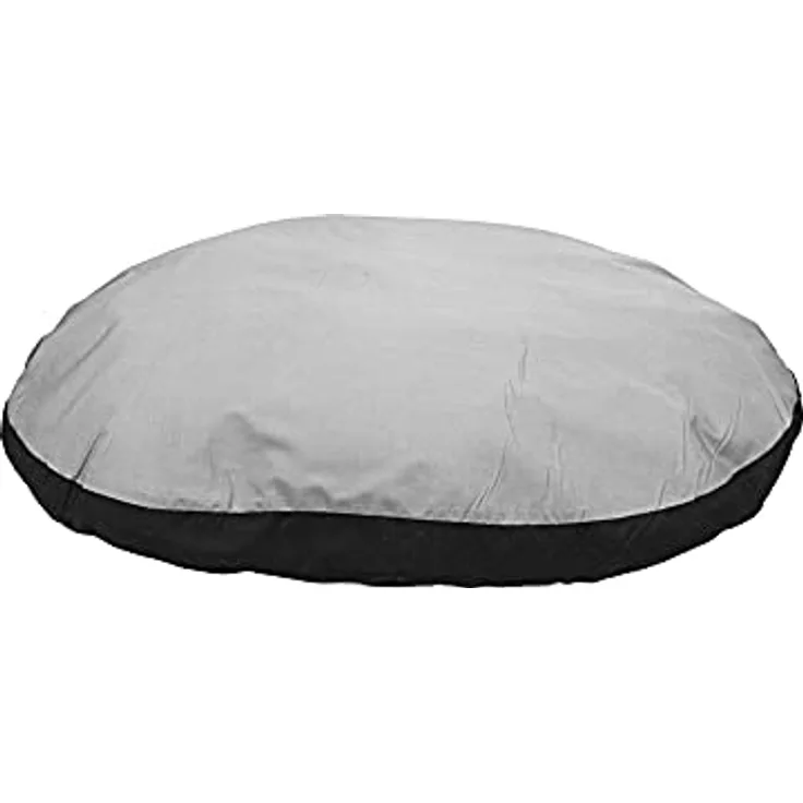 Karlie Kissen oval L: 60 cm B: 50 cm H: 8 cm grau-schwarz