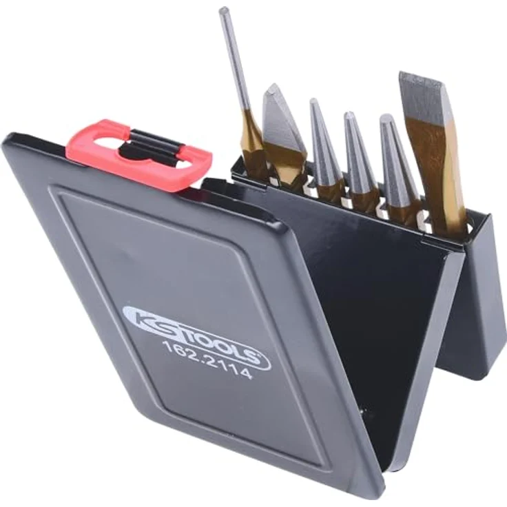 KSTOOLS - ks Tools Kombi-Werkzeugsatz, 6-tlg. in Blechklappkassette, aus Chrom Vanadium Stahl, gehärtete Schlagköpfe, Sechskantschaft – Bild 2