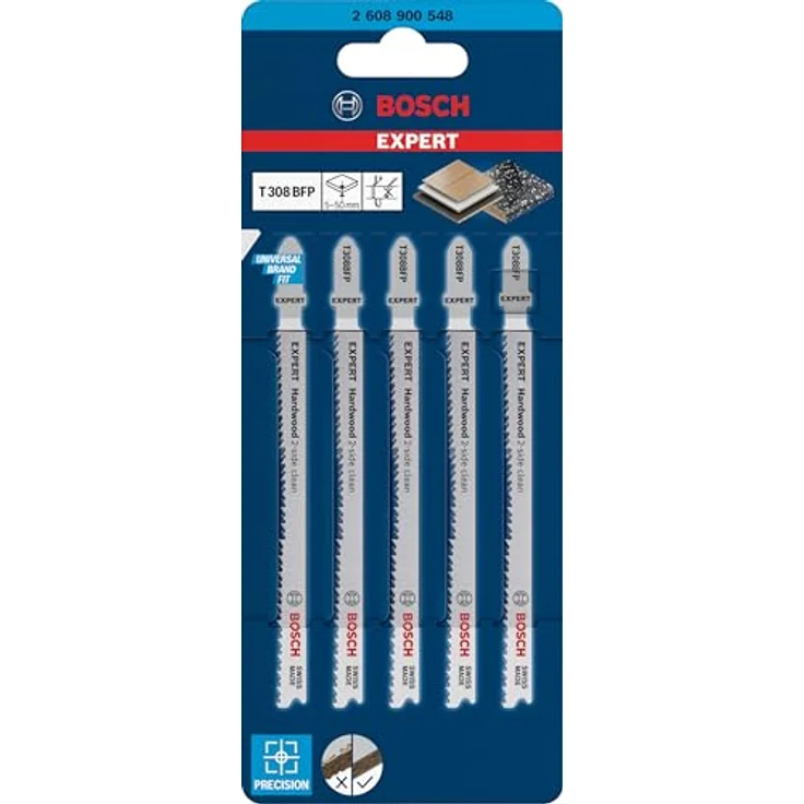 Expert Hardwood 2-side clean T 308 BFP Stichsägeblatt, 5 Stück – Bild 2
