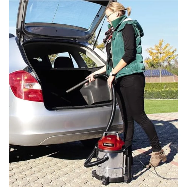 Einhell Nass-Trockensauger TC-VC 1815 S (1.250 W, 15 Ltr.-Edelstahlbehälter, 36 mm-Schlauchsystem, Zubehörhalterung, Saugdüse mit Kombi-Einsatz) beutellos 15 Liter – Bild 3