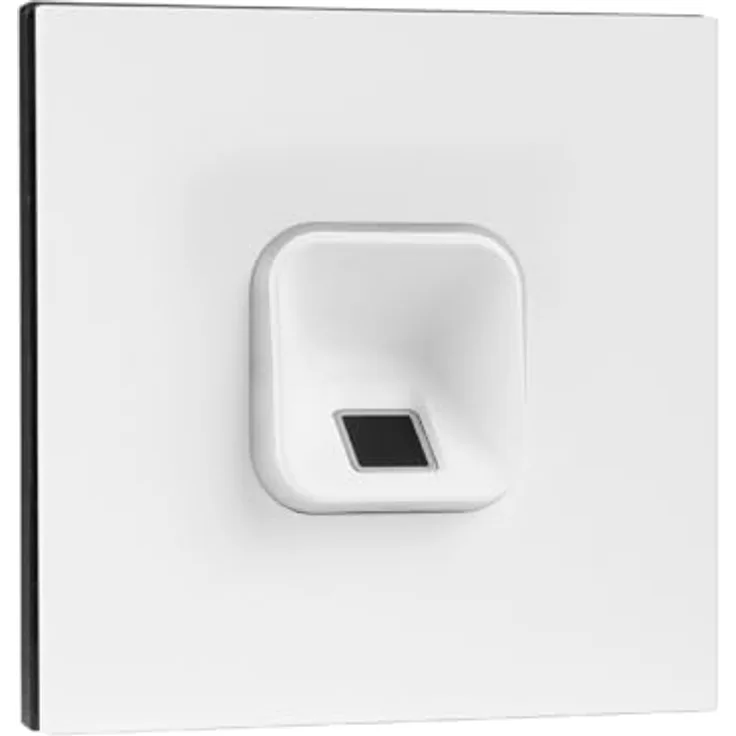 EKEY 204710 sLine Fingerprintset, Biometrische Zutrittslösung für Gira 106 Sprechanlage, Fingerprint Weiß, 0,4 W, 12-24 V, bis zu 100 Benutzer
