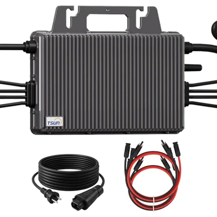 SUNNIVA TSUN Mikro-Wechselrichter 2000W TSOL-MS2000, IP67 wetterfest, 4 MPPT, Bluetooth & WiFi, inkl. 5m Anschlusskabel und 4x 1m Solar-Verlängerungen – Bild 1