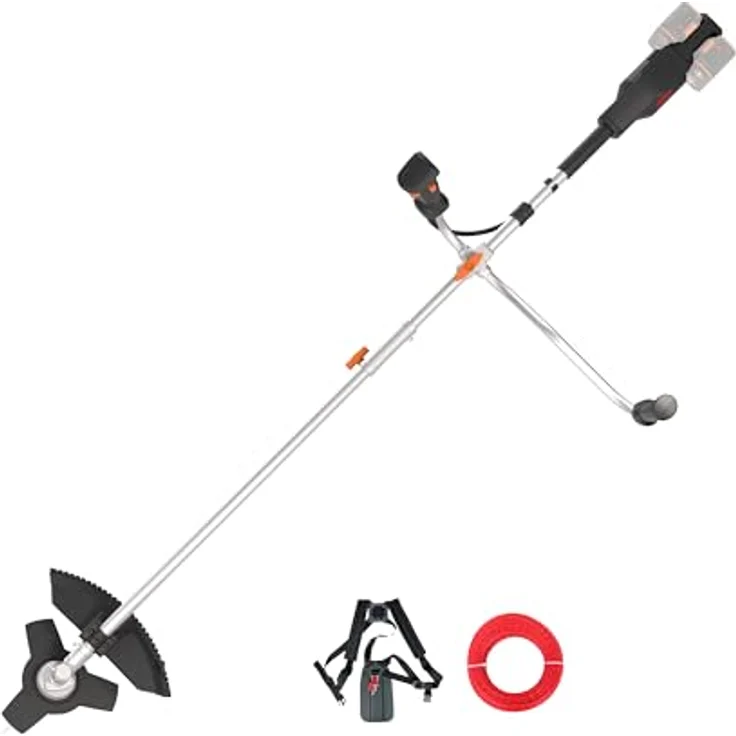 Worx PowerShare 20V Akku-Rasentrimmer WG084E.9, bürstenloser Motor, Schnittbreite Faden 38 cm, ohne Akku, ergonomisches Design – Bild 1