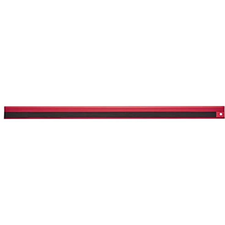 Schneide-Lineal 60 cm lang, aus Aluminium im knalligen Rot, rutschfest, robust, mit besonders gerader Schneidekante – Bild 2