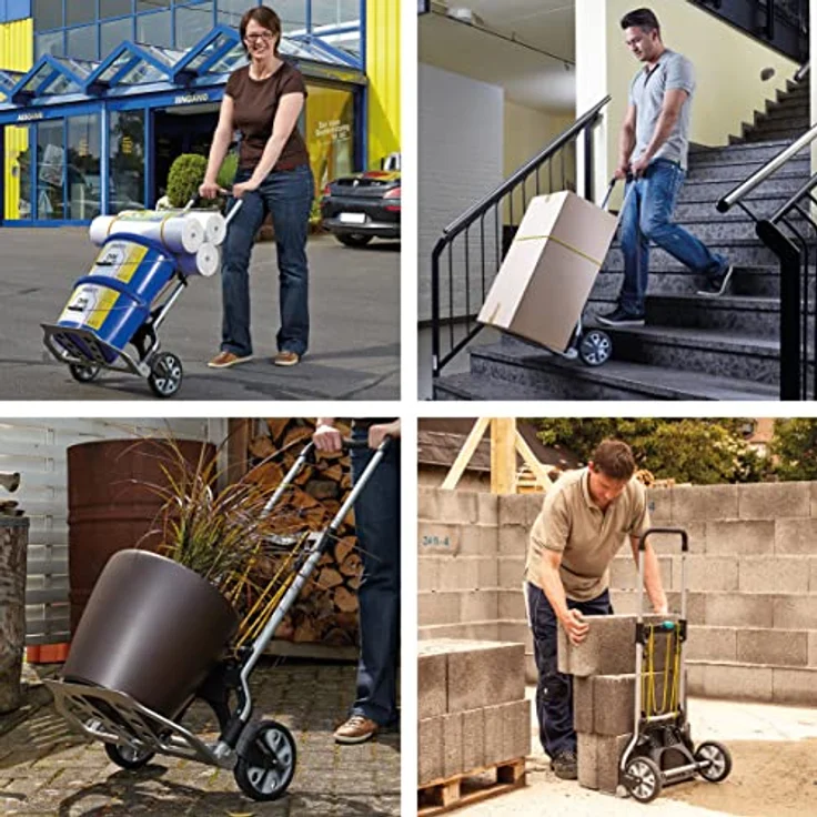 wolfcraft TS 850 Transportsystem 5501000 | Komfortable & klappbare Sackkarre für Lasten bis zu 100 kg | Stabiler Handkarren für Getränkekisten, Blumenkübel, uvm. – Bild 5