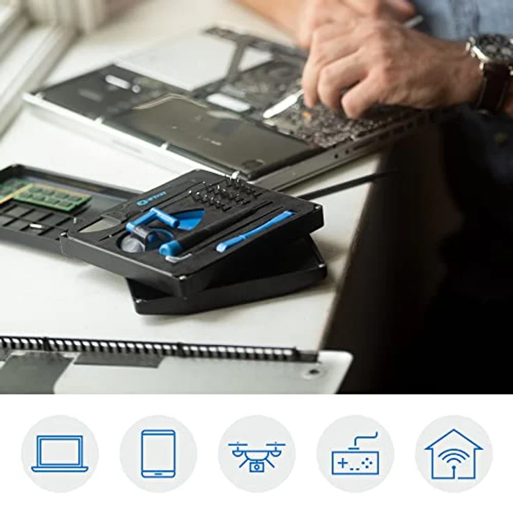 iFixit Essential Electronics Toolkit 2.1, Präzisions Bit Set mit 16 Bits und Öffnungswerkzeugen für Elektronikreparaturen – Bild 3