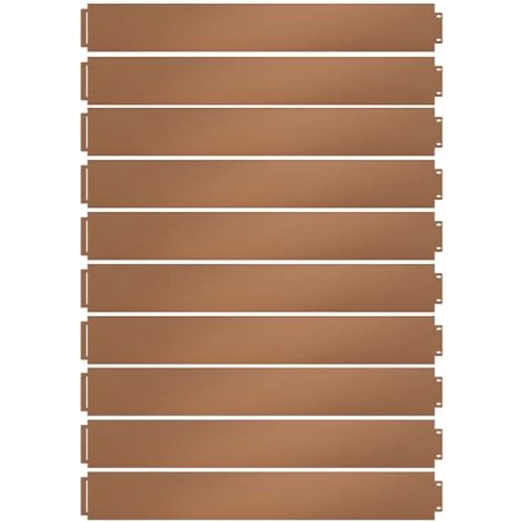 Serina Rasenkante, Braun, 100 x 14 cm 30 Meter, Beetumrandung aus verzinktem Stahl, pulverbeschichtet – Bild 1