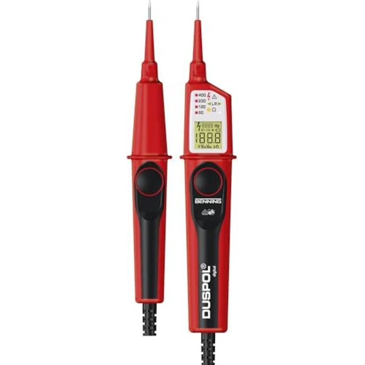 Benning DUSPOL digital Spannungsprüfer, TRUE RMS, kalibriert (ISO), CAT III 1000 V, CAT IV 600 V, LCD – Bild 2