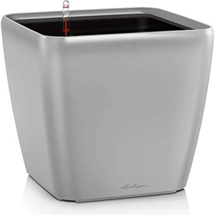 LECHUZA QUADRO Premium LS 21 silber metallic 16128 – Bild 1