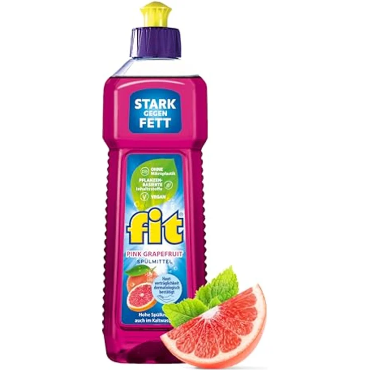 FIT Spülmittel Pink Grapefruit 500ml - Hohe Spülkraft, hautverträglich und sparsam – Bild 2