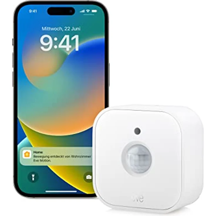 Eve Motion (Matter) – Smarter Bewegungssensor mit Lichtsensor, IPX3, automatische Aktivierung von Leuchten und Geräten, Matter über Thread, funktioniert mit Apple Home, Alexa, Google Home, SmartThings – Bild 1