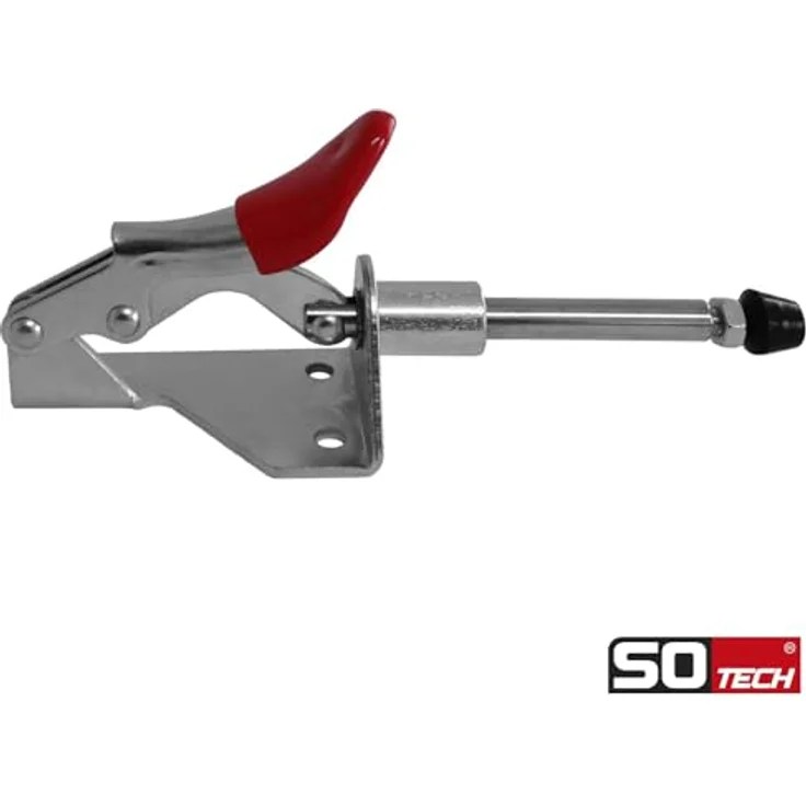 SO-TECH Kniehebelspanner Kniehebelklemme, Haltekraft bis zu 90 kg, 190° Winkel, 2 Stück, rot – Bild 4