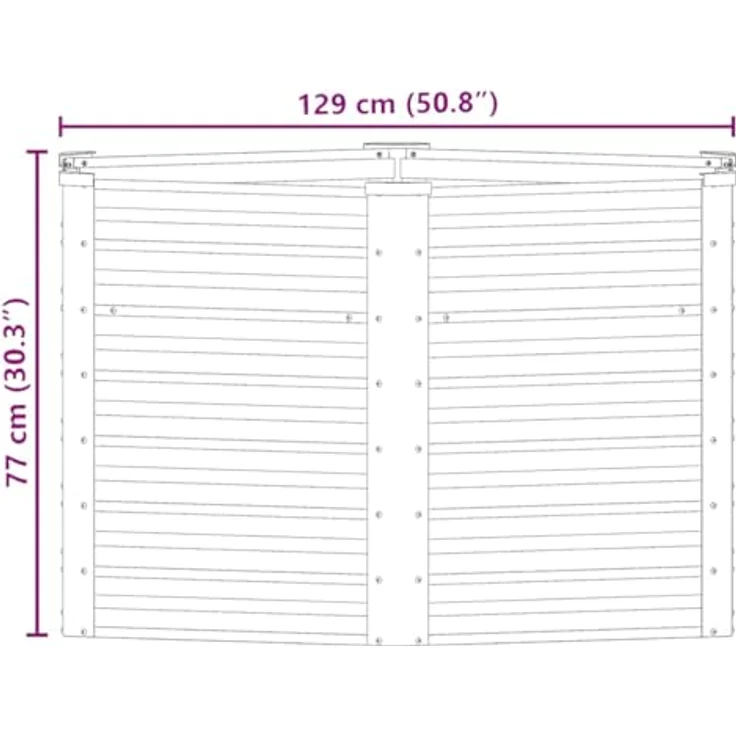 vidaXL Garten-Hochbeet Braun 129 x 129 x 77 cm Verzinkter Stahl – Bild 4