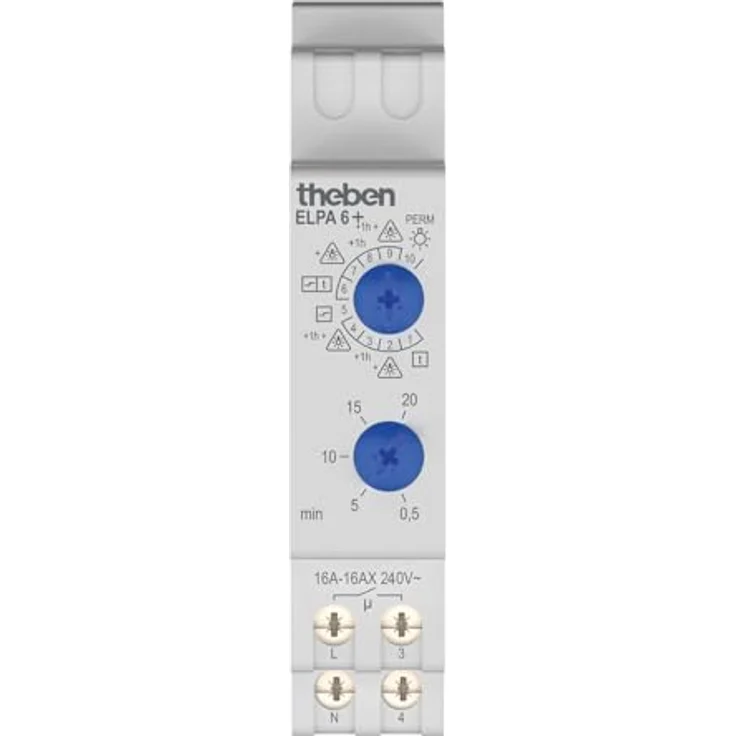 Theben ELPA 6 plus, Zeitschaltuhr mit 10 Funktionen, für LED-Leuchten optimiert, 3- und 4-Draht-Anschluss – Bild 1