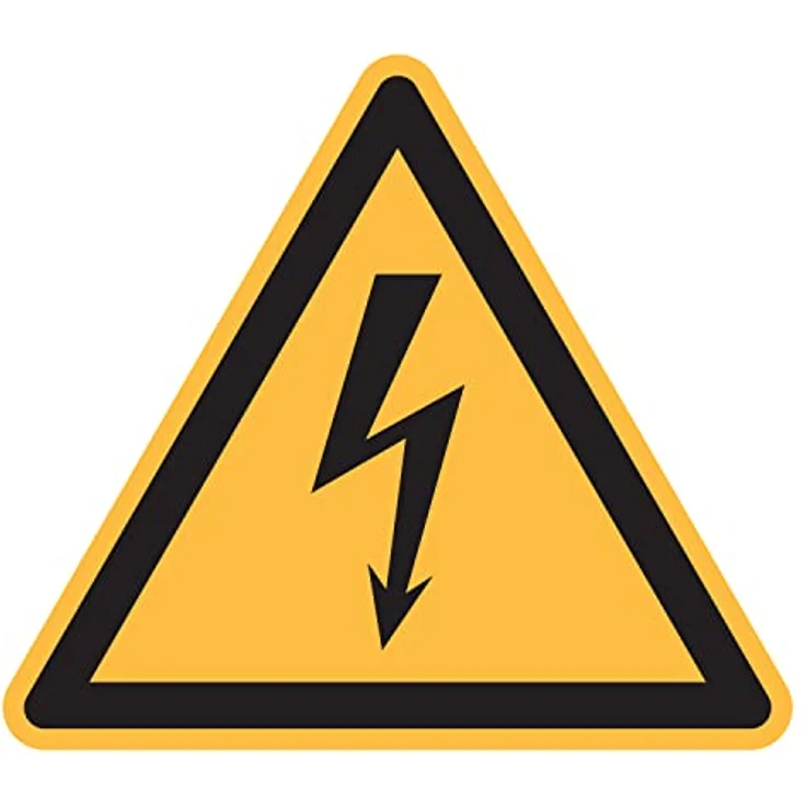 Marahrens Aufkleber Warnung vor elektrischer Spannung, selbstklebend, Folie, 50 x 0,1 mm, ASR A1.3 / ISO 7010, W012