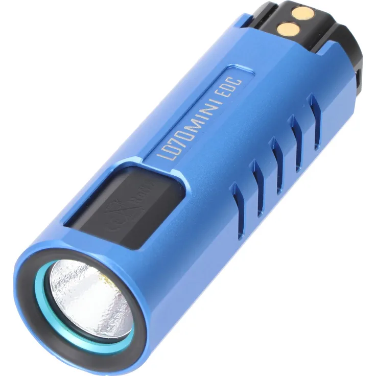 Imalent LD70 Mini EDC LED-Taschenlampe, 4000 Lumen, blau, kompakt, wasserdicht, 203 m Leuchtweite