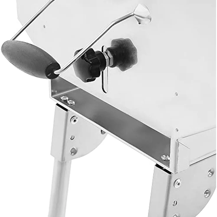BEM Rambo Argos Holzkohlegrill, Edelstahl Klappgrill mit 28 x 59 cm Grillrost, Kohlebehälter und komfortablen Griffen, ideal für Garten und Camping – Bild 4
