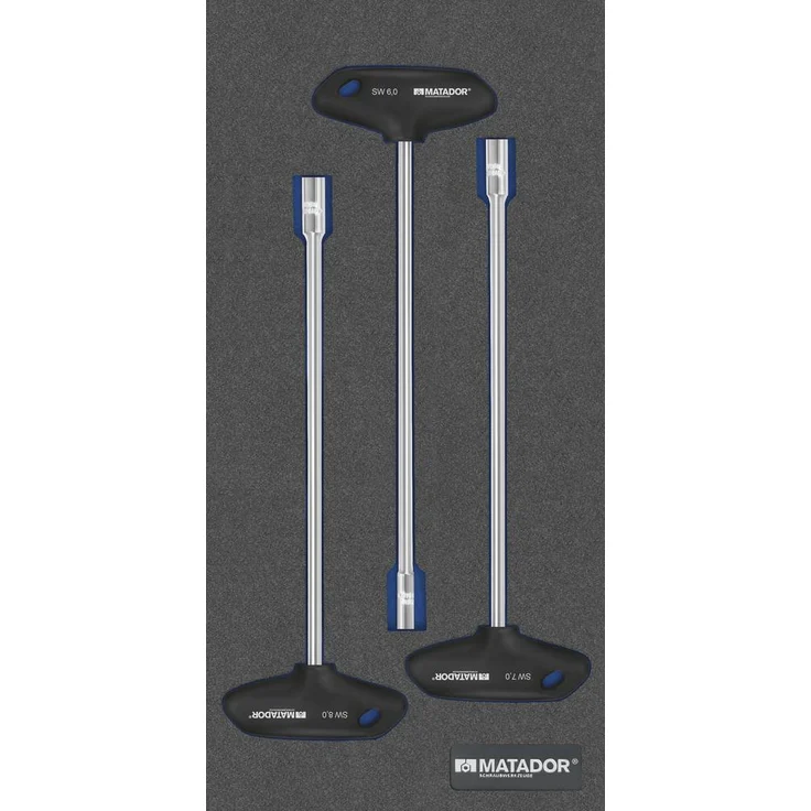Matador Schraubwerkzeuge Schraubendreher-Set 3tlg., T-Griff-Steckschlüssel, 6-7-8 mm, passend für Werkstattwagen RATIO und VARIO – Bild 1