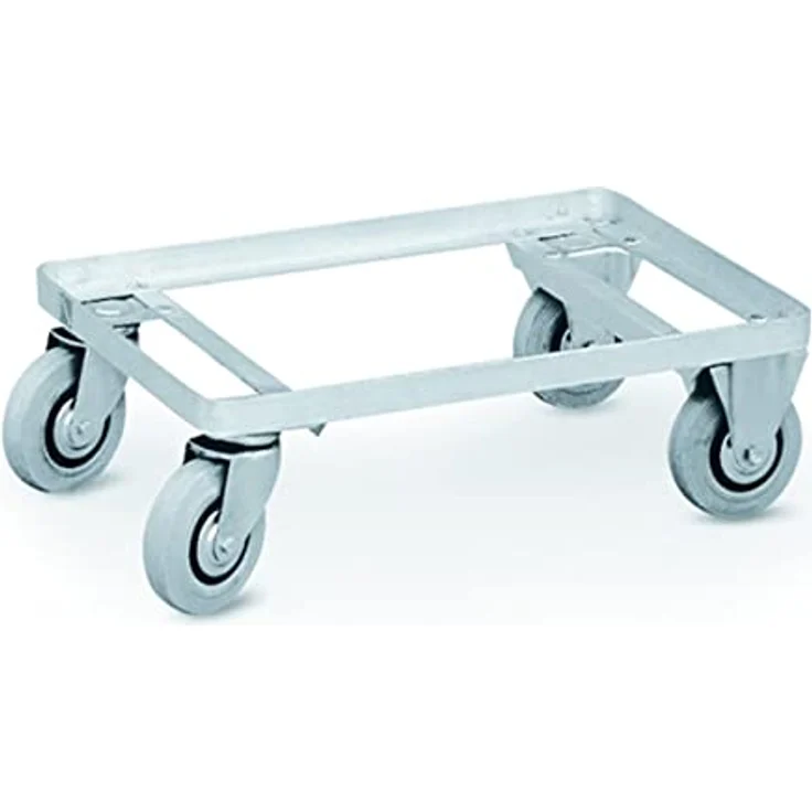 Zarges 40608 Dolly Trolley W150, Transportwagen mit Kugellagerrollen für K270/K470/Euro-Boxen, Unterkriechschutz, made in Germany