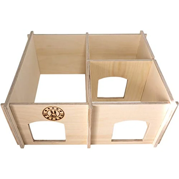 Getzoo Nagerapartment 29x25cm | Geeignet für Goldhamster, Rennmäuse, Degus, Stachelmäuse uvm. | Naturbelassenes Birkenholz | Abnehmbares Dach für leichte Reinigung | Naturnahes Dreikammersystem – Bild 3