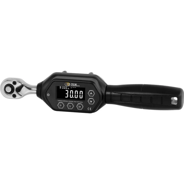 PCE Instruments PCE-TWT 30N, Digitaler Drehmomentschlüssel mit Außen-Vierkant, 0.001 - 30 Nm, beleuchtetes Display, 999 Speicherwerte, akustisches Signal, Metall und Kunststoff