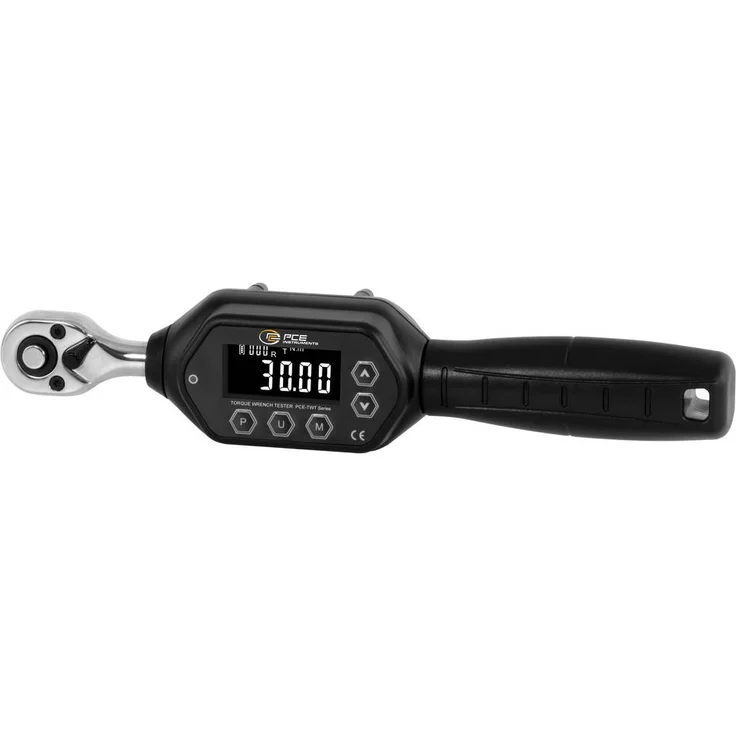 PCE Instruments PCE-TWT 30N, Digitaler Drehmomentschlüssel mit Außen-Vierkant, 0.001 - 30 Nm, beleuchtetes Display, 999 Speicherwerte, akustisches Signal, Metall und Kunststoff