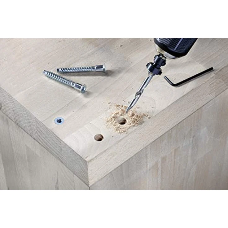 kwb 513190 Bohrer Senker, 8-teiliges Set, 7 x Anschläge, Tiefen-Stopps für Weich-Holz – Bild 3