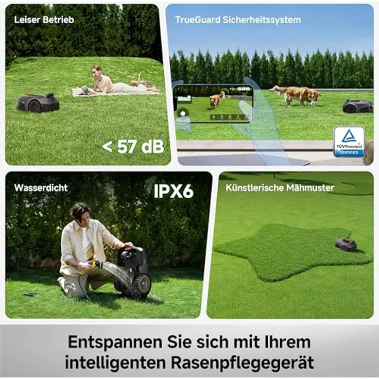 MOVA ViAX 500, Rasenmähroboter mit 18-V Lithium-Ionen-Akku, für Flächen bis 500 m², rotierende Rotorblätter, konstante Leistung, 4,0 Ah Kapazität – Bild 11