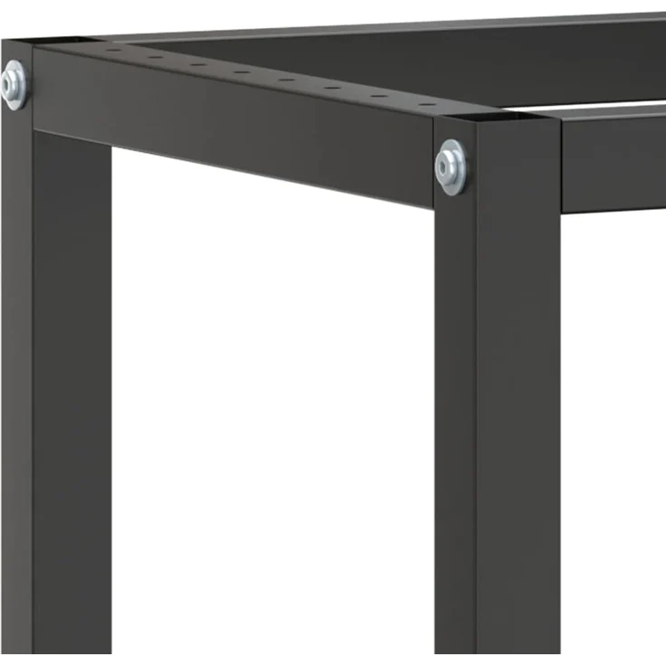 Werkbankgestell Mattschwarz und Mattrot 190x50x79 cm Metall – Bild 6