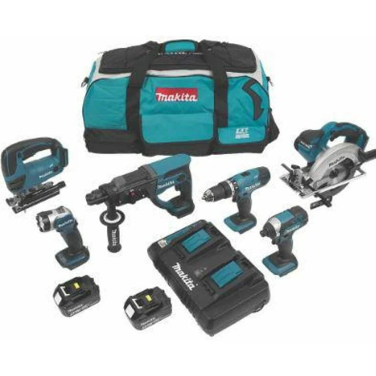 Makita DLX6068PT COMBO SET 18V (DHP453+DTD152+DHR202+DJV180+DSS611+DML802) 3x5.0Ah TORTAGE - Preisvergleich – Bild 1