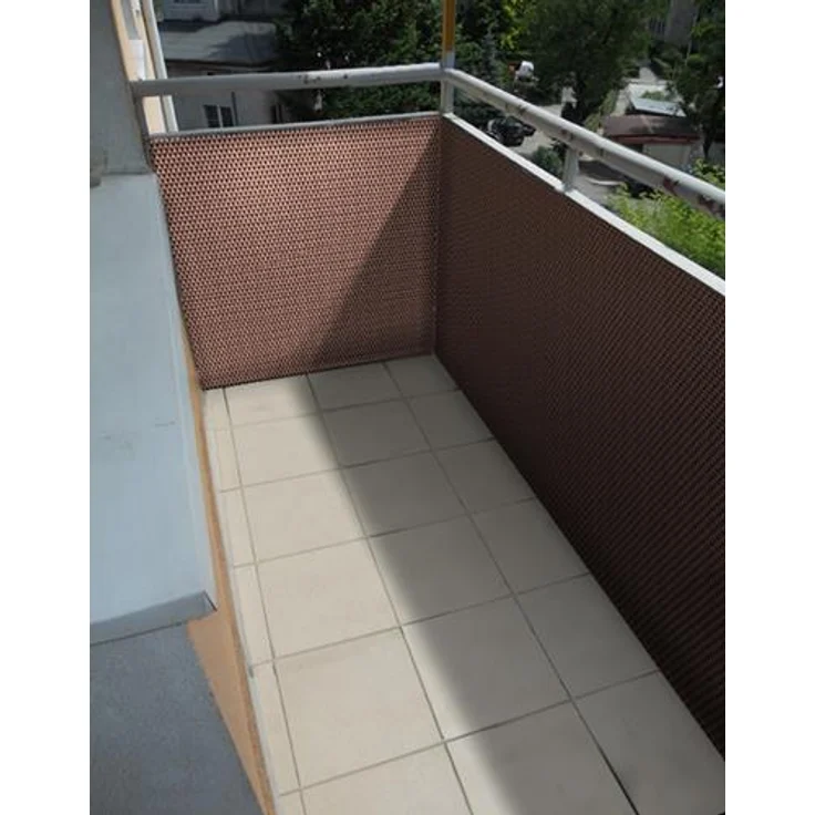 PE-Rattan in 0,9m Breite (Meterware) Sichtschutz Balkonblende schwarz – Bild 4