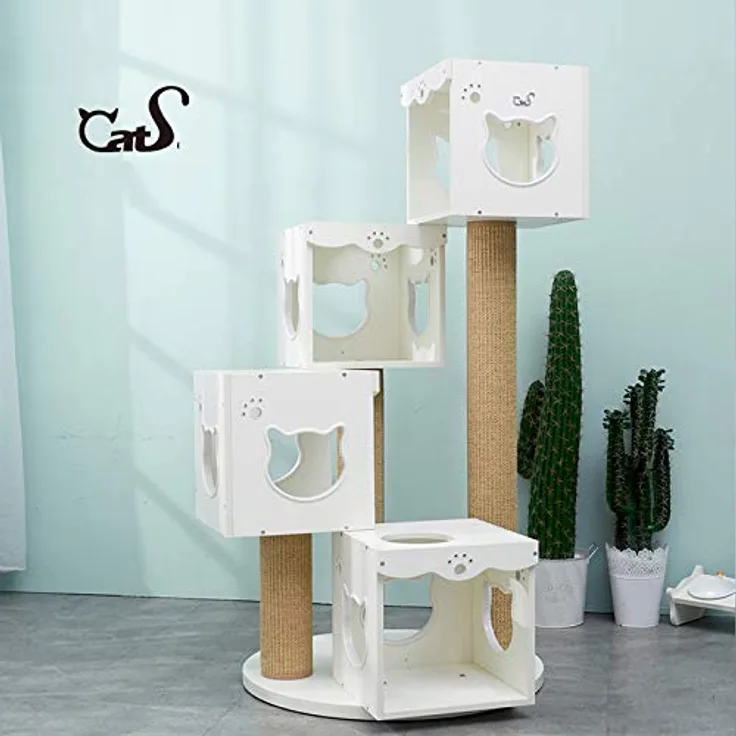 Cats Design Kratzbaum Grosse Katzen stabil/Katzenbaum XXL Edel/Katzenhaus katzenhöhle Katzenbett Cat Tree Altaica CatS-XZ