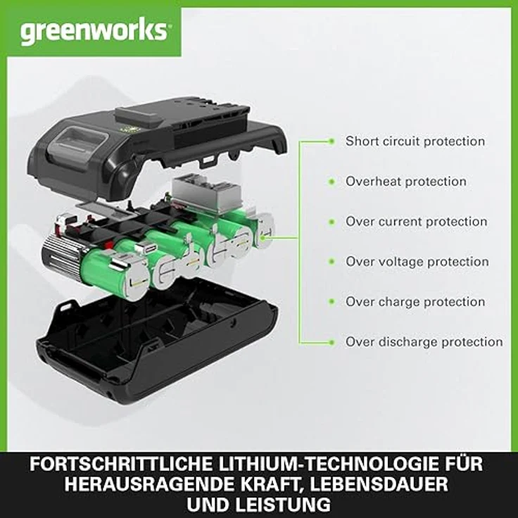 Greenworks G24B4+ 24V Akku und Typ C Power Bank - Leistungsstarker Lithium-Ionen Akku, schnelles Aufladen, 2 Jahre Garantie – Bild 4