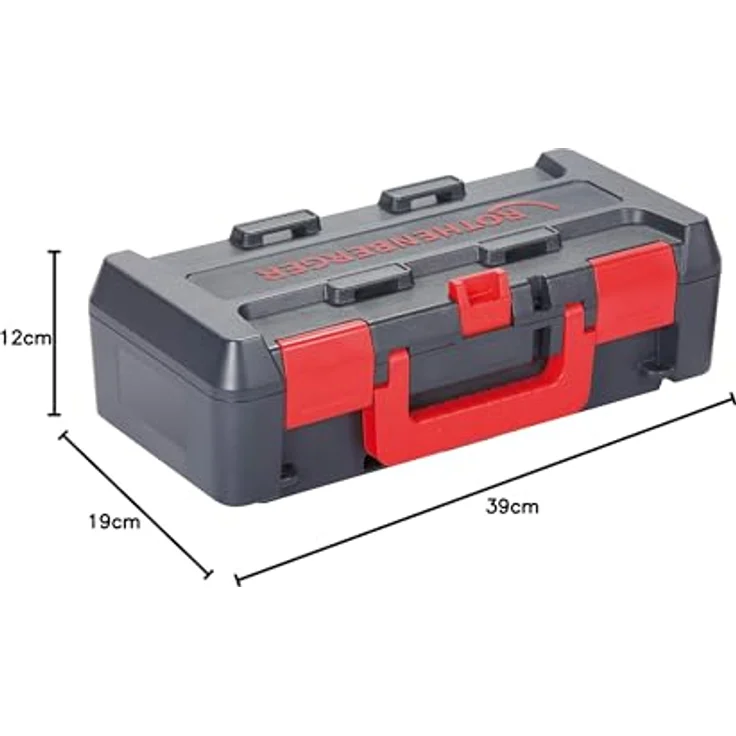 Rothenberger ROCASE 4212, Werkzeugtruhe in Anthrazit mit Clip für Bedienungsanleitung, Volumen 9.780 l – Bild 2