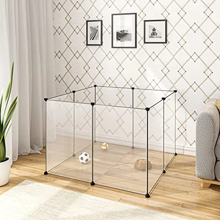 EUGAD Freigehege für Kaninchen, Meerschweinchen Gehege, BHT 102x70x102cm – Bild 3