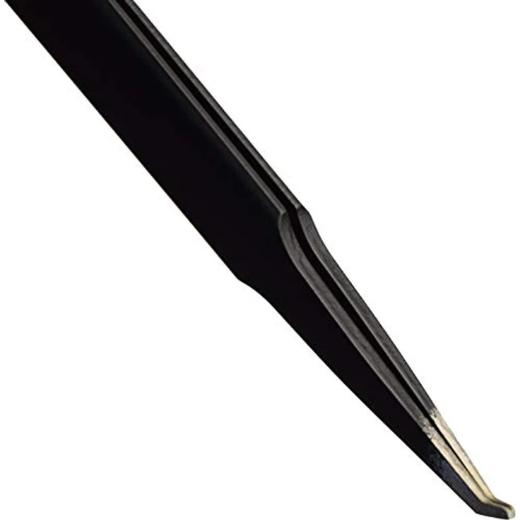 Wiha SMD-Pinzette Professional esd Typ 12, 120 mm, antistatisch, rostfreier Edelstahl, gerade Spitze, schwarz beschichtet – Bild 3