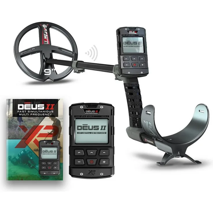 XP DEUS 2 II 22 FMF RC Metalldetektor, Multifrequenz, 22cm wasserdichte Suchspule, Fernbedienung