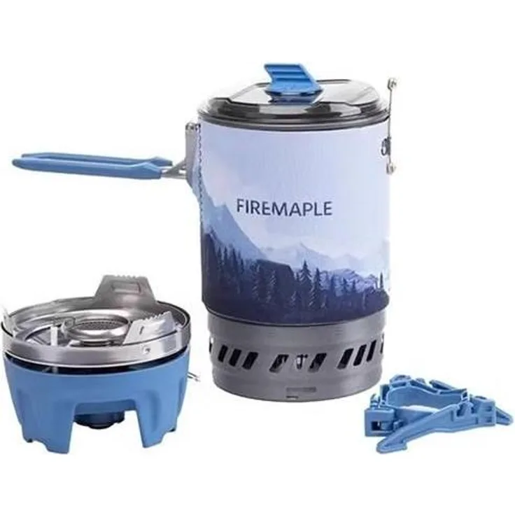 Fire-Maple FMS-X5 Polaris, Gaskocher mit 1800 Watt Brennleistung, inkl. Topf und Adapter, leicht und kompakt